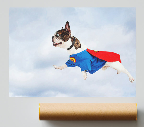 Super Dog Skies Giclee Print