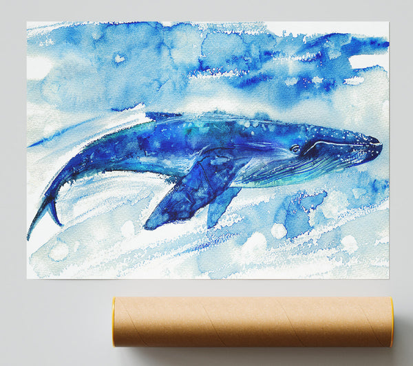 Whale Painting Poster