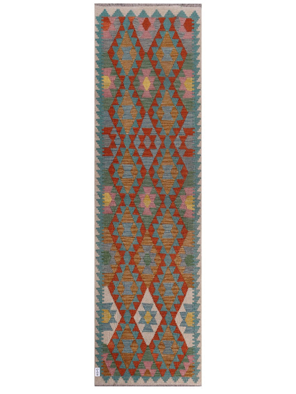 Maimana Afghanistan Kilim Runner - 288 x 82 cm