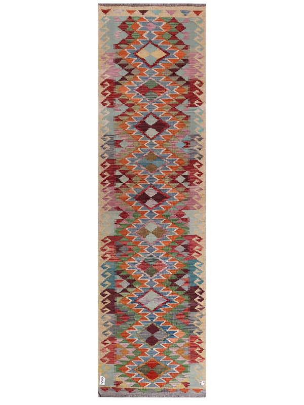 Maimana Afghanistan Kilim Runner - 294 x 82 cm