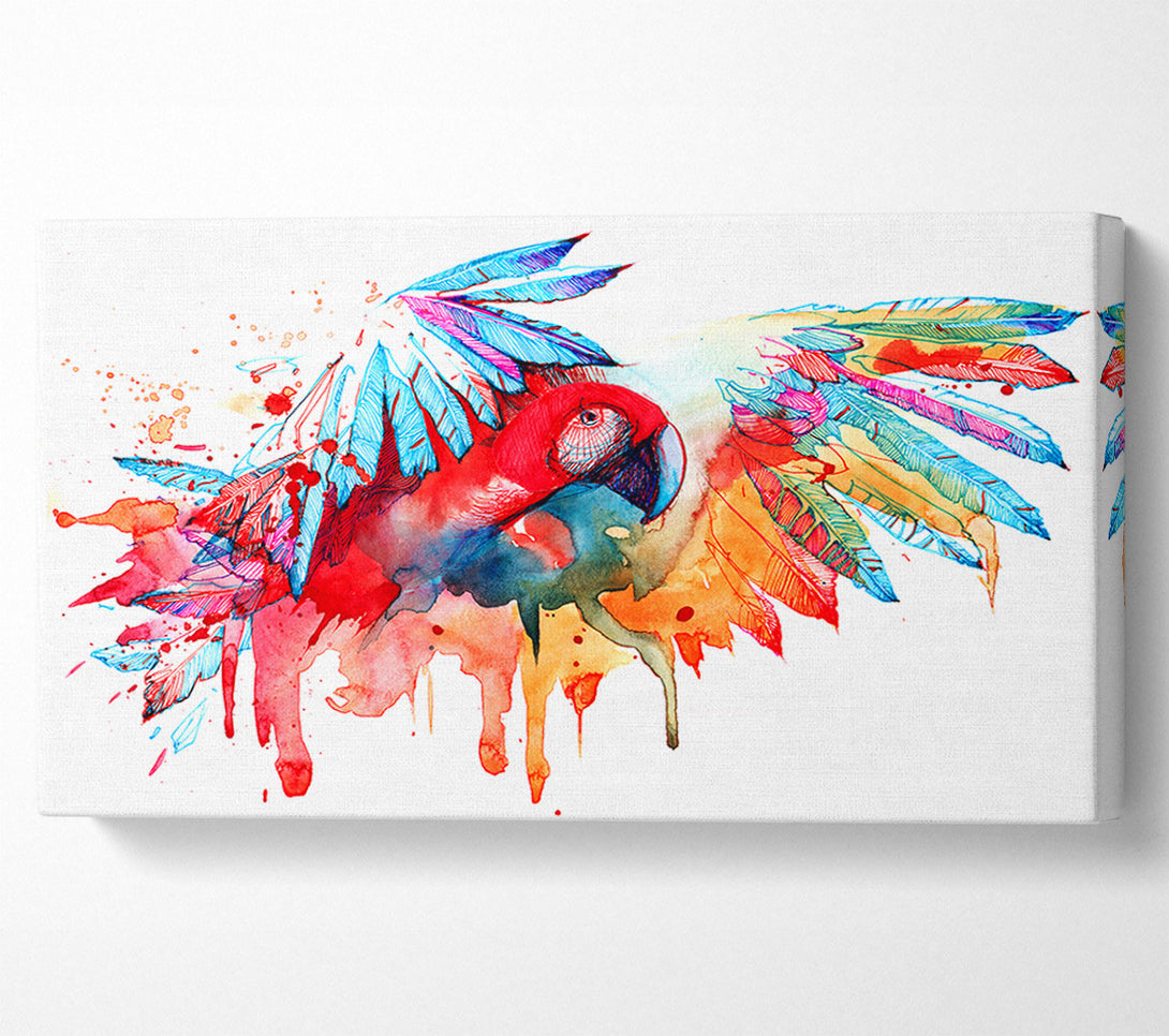 A Canvas Print of Colourful Parrot Canvas Print