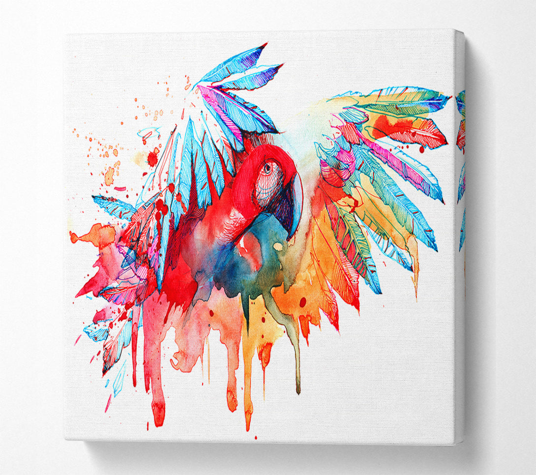  A Canvas Print of Colourful Parrot Canvas Print