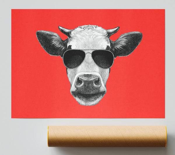 Mafia Cow Giclee Print