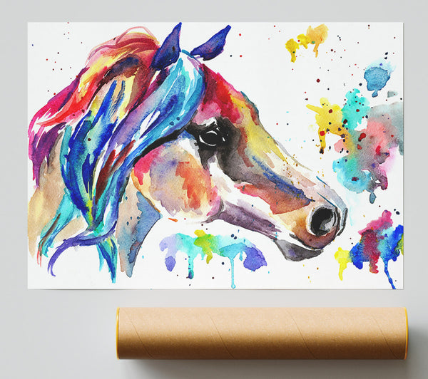 Rainbow Horse Print