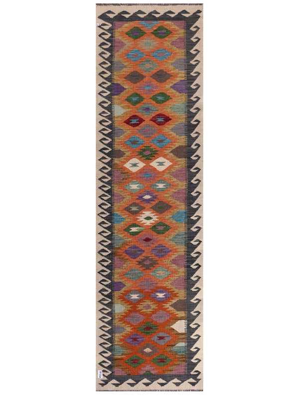 Maimana Afghanistan Kilim Runner - 305 x 86 cm