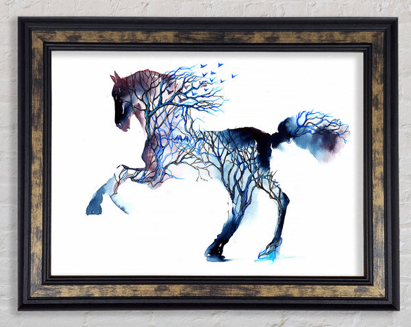 Horse Branches Framed Print