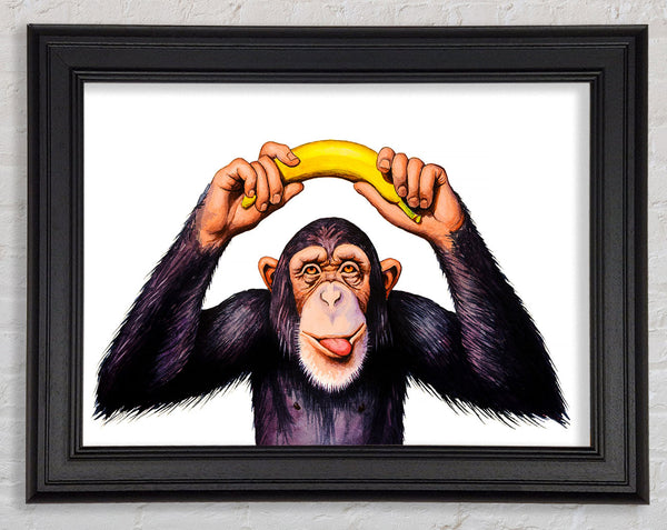 Frecher Bananenaffe