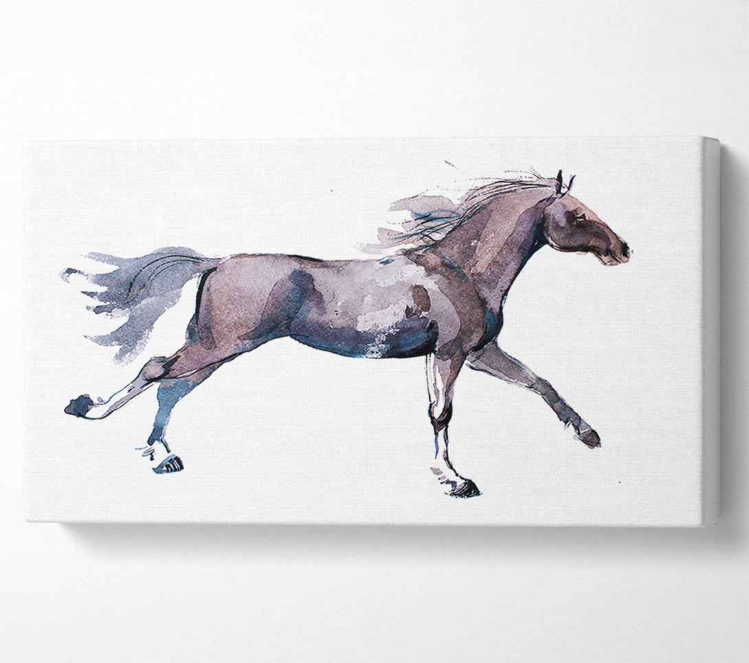  A Canvas Print of Trotting Horse Canvas Art