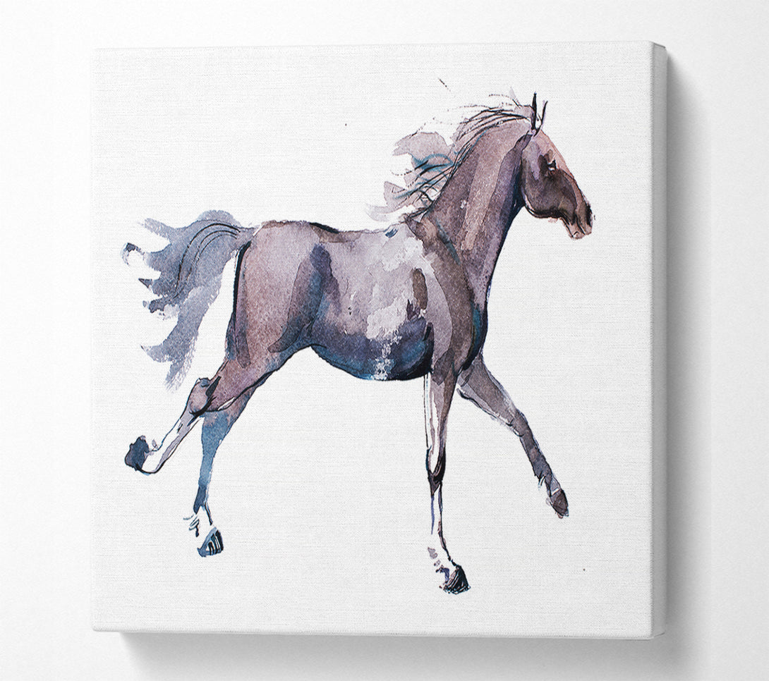  A Canvas Print of Trotting Horse Canvas Art