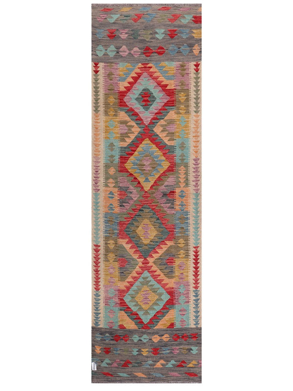 Maimana Afghanistan Kilim Runner - 308 x 91 cm