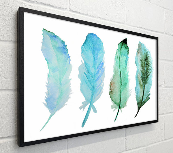 Green Blue Indian Feathers