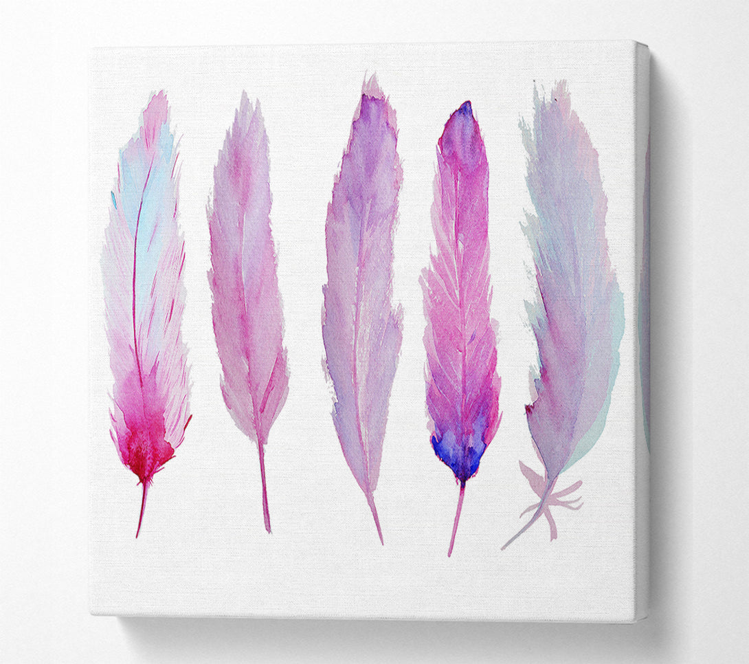  A Canvas Print of Pink Indian Feathers 1 Canvas Art