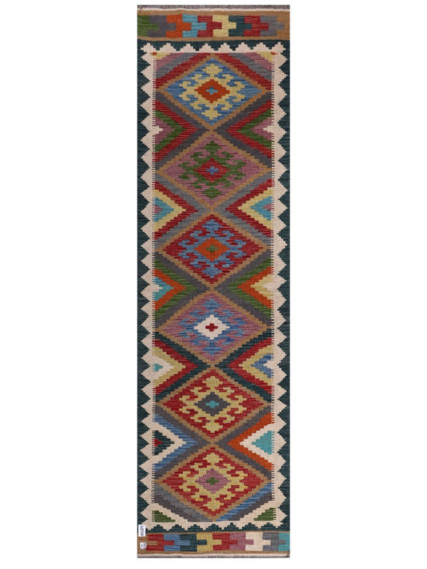Maimana Afghanistan Kilim Runner - 292 x 82 cm