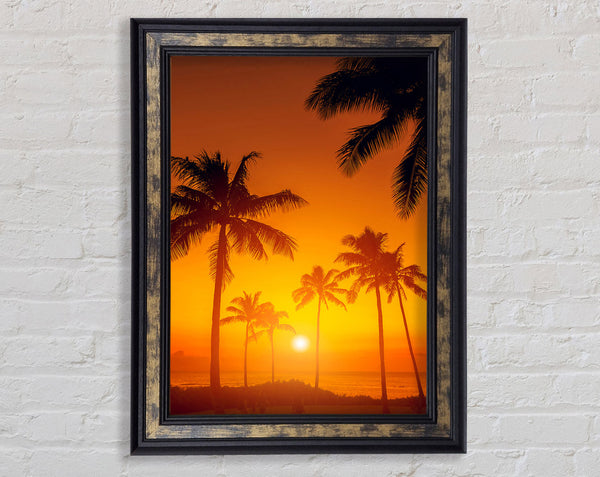 Stunning California Sunset Framed Print