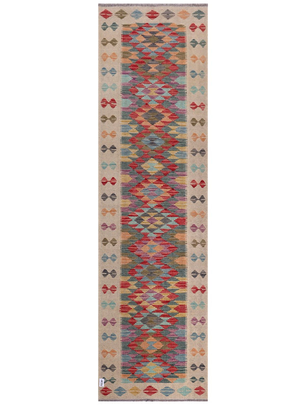 Maimana Afghanistan Kilim Runner - 302 x 85 cm