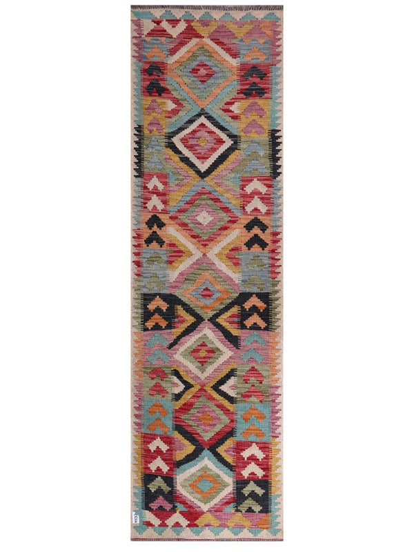 Maimana Afghanistan Kilim Runner - 289 x 84 cm