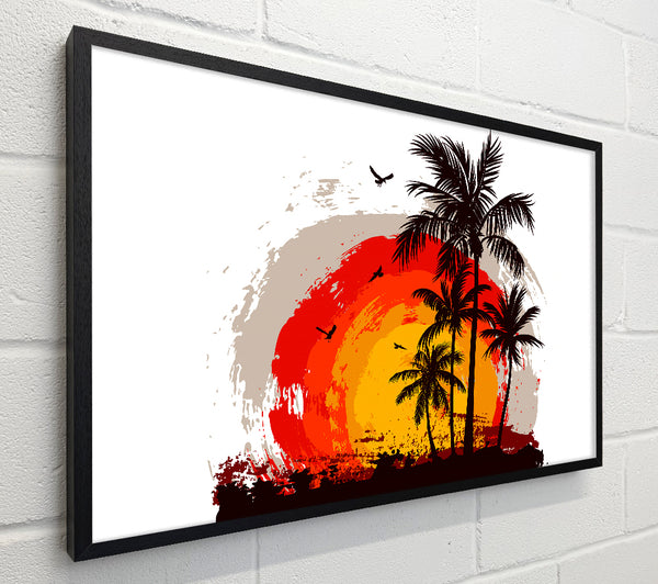 Impressionist Palm Tree Sun