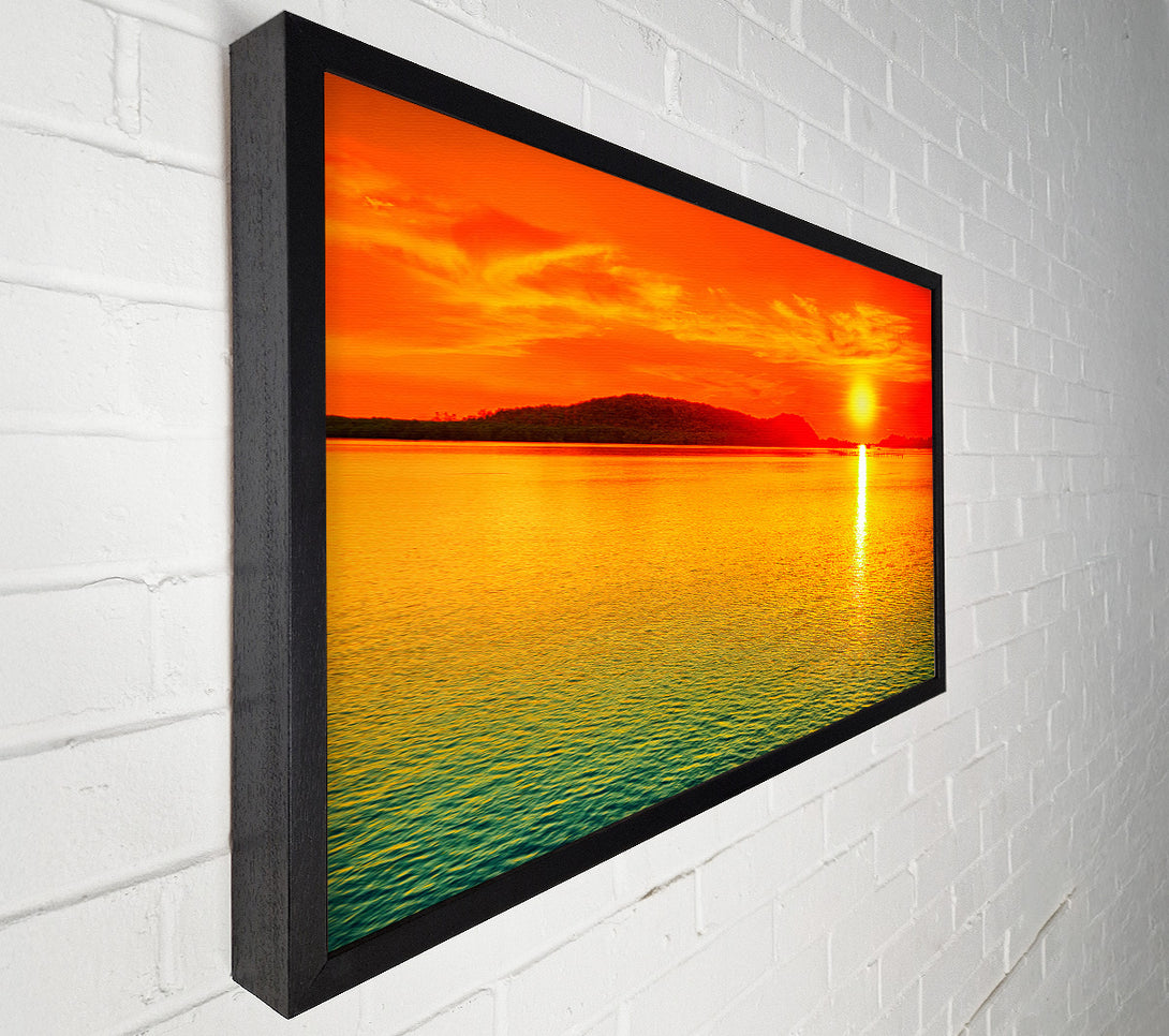 A Canvas Print of Sun Beam Ocean Canvas Print