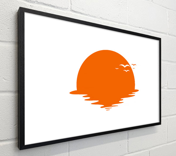 Birds In The Orange Sun