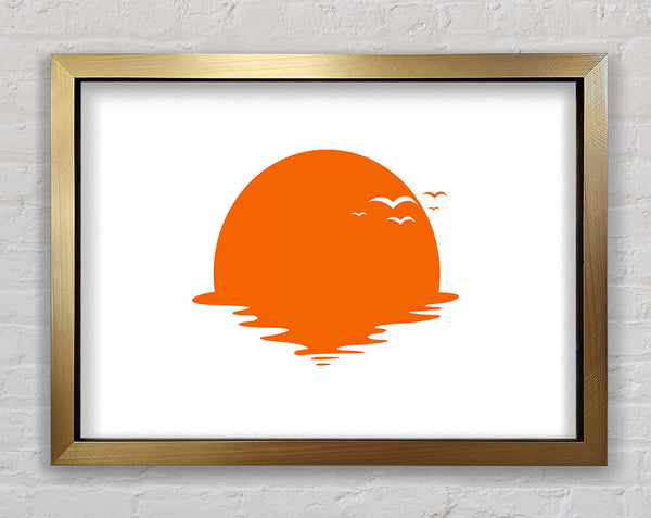 Birds In The Orange Sun