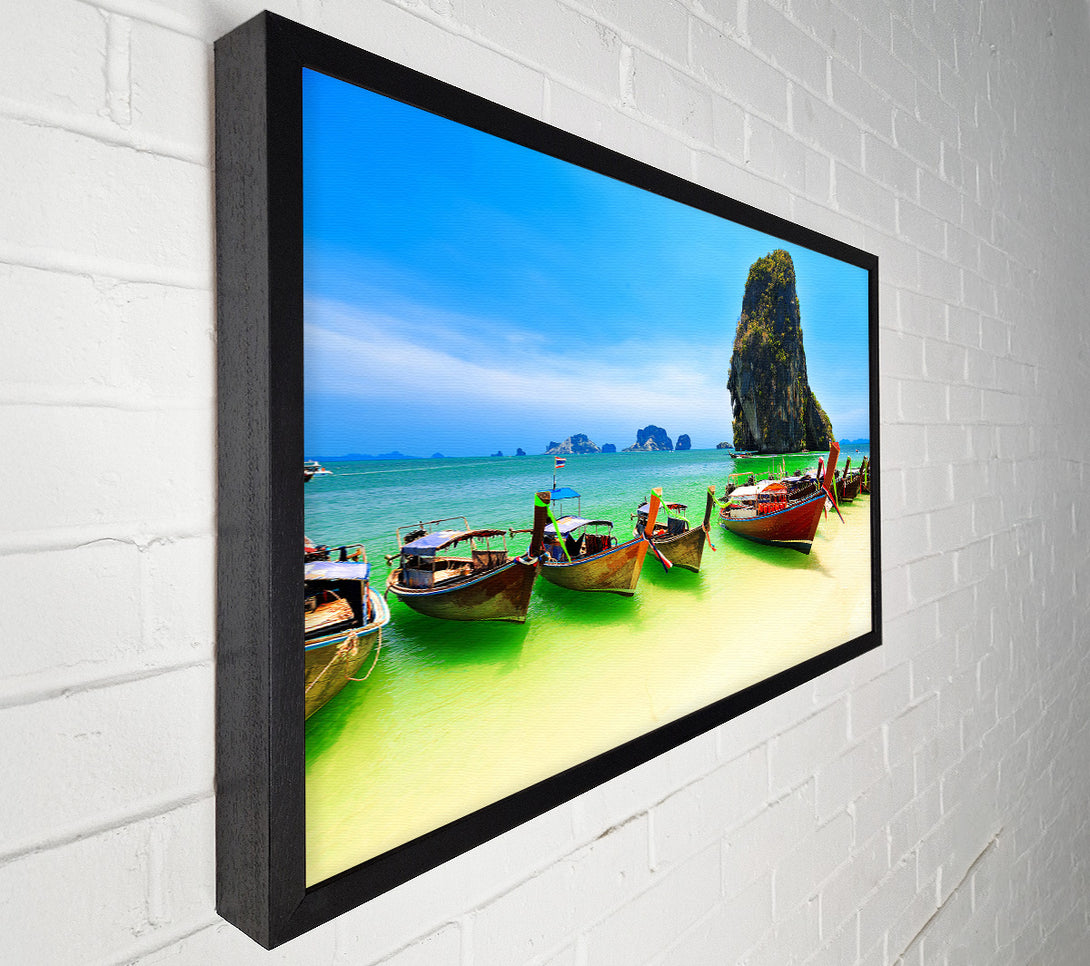  A Canvas Print of Thailand Boats Canvas Print