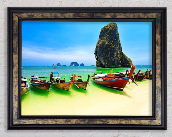 Thailand Boats Framed Print