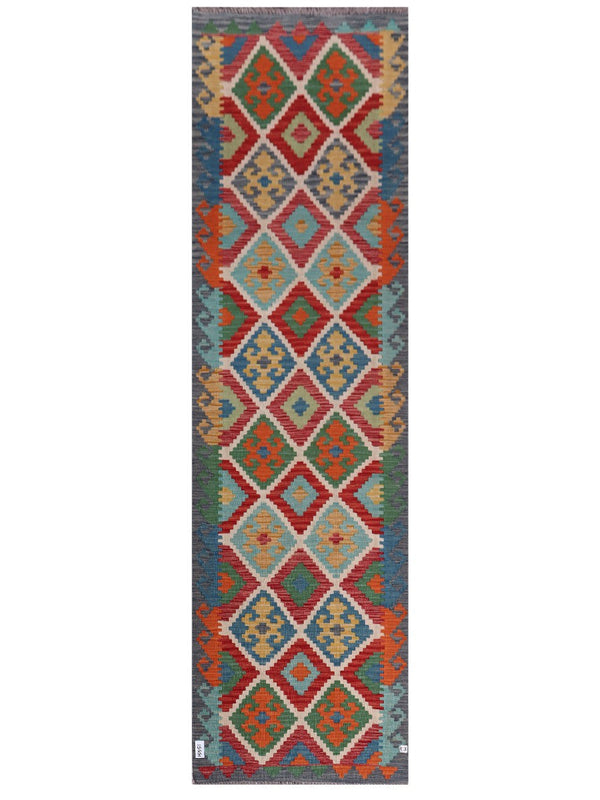 Maimana Afghanistan Kilim Runner - 300 x 85 cm