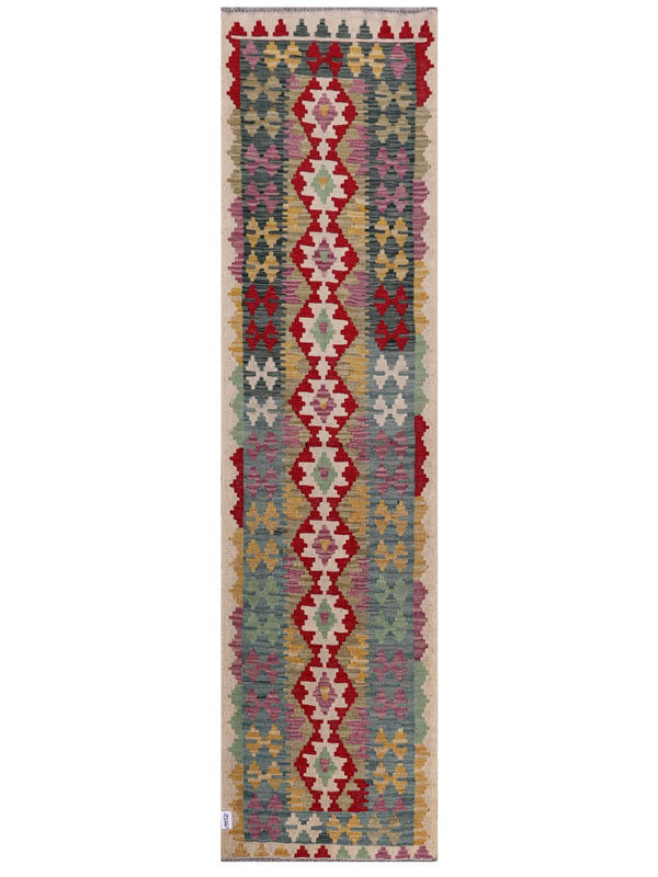 Maimana Afghanistan Kilim Runner - 306 x 79 cm