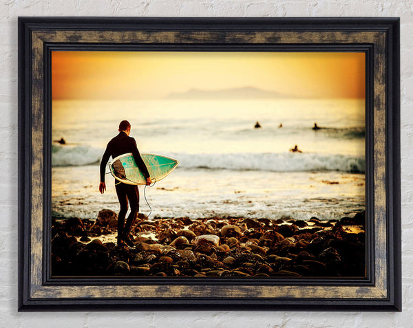 Early Morning Surf Framed Print
