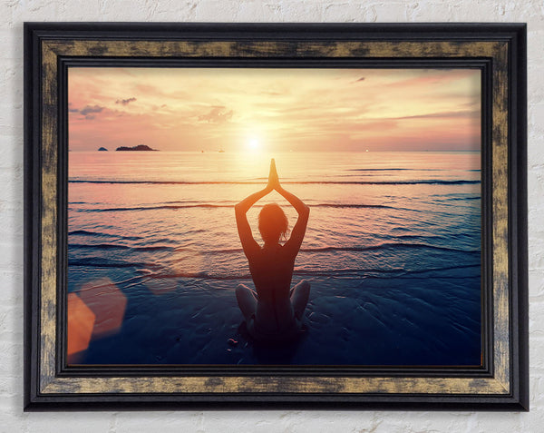 Early Morning Yoga Framed Print