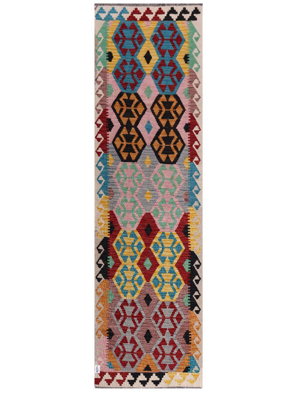 Maimana Afghanistan Kilim Runner - 294 x 84 cm