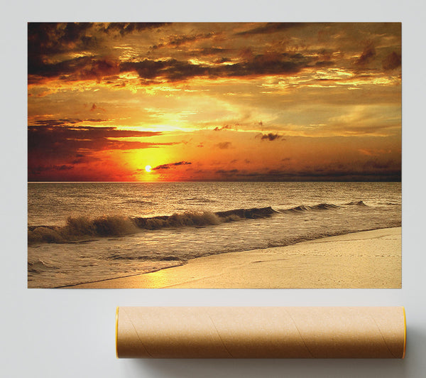Sunset Waves 1 Print