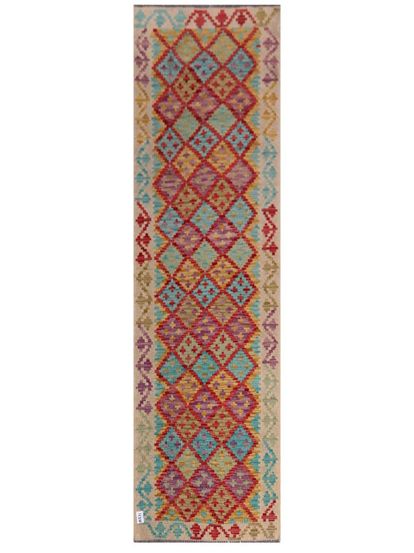 Maimana Afghanistan Kilim Runner - 287 x 80 cm
