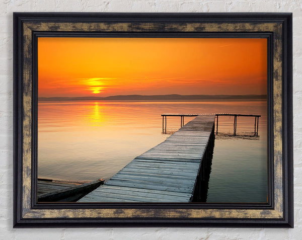 Boardwalk Sunset Framed Print