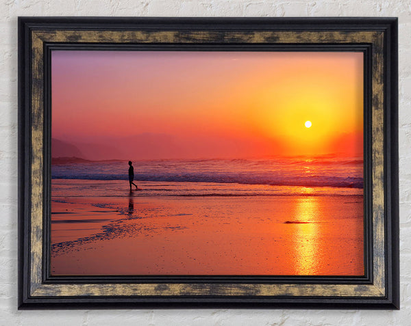 Strolling In Paradise Framed Print