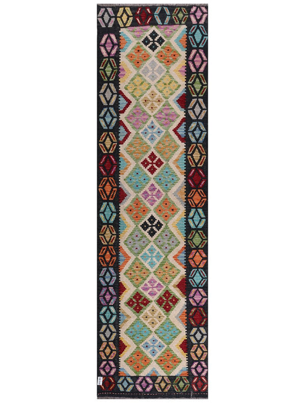 Maimana Afghanistan Kilim Runner - 296 x 86 cm