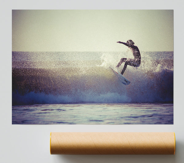 Surfing The Waves Print