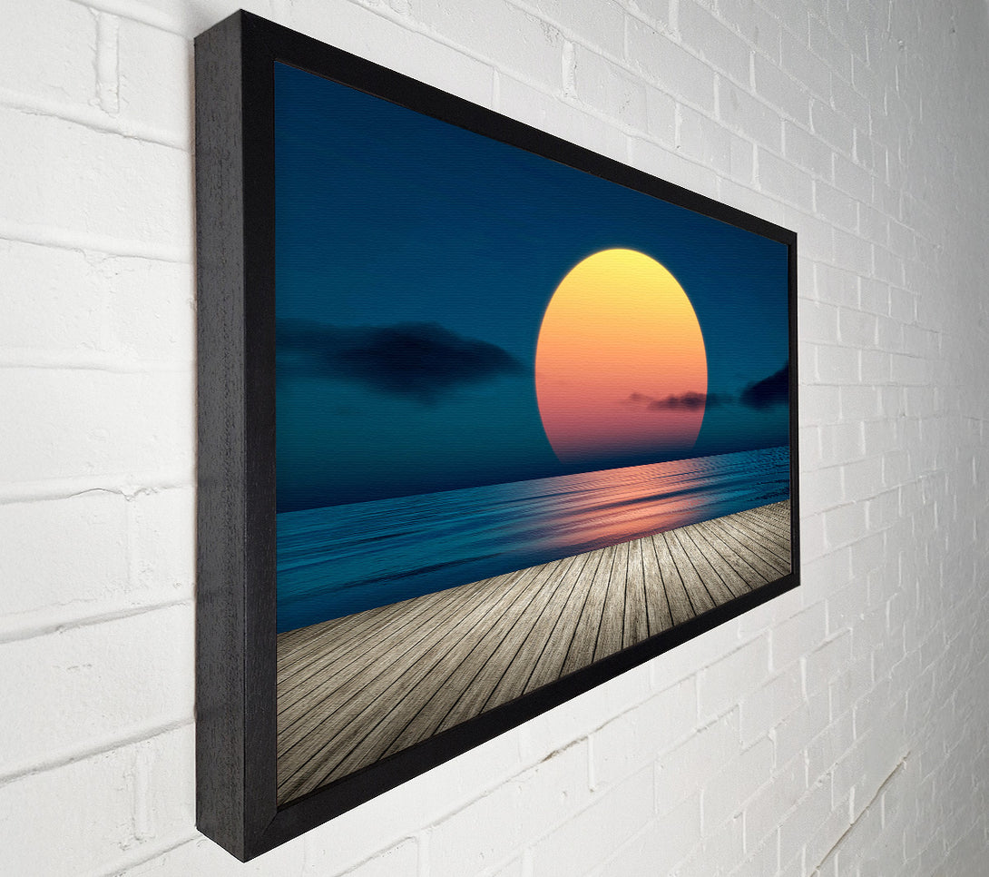  A Canvas Print of Boardwalk Sun Canvas Print