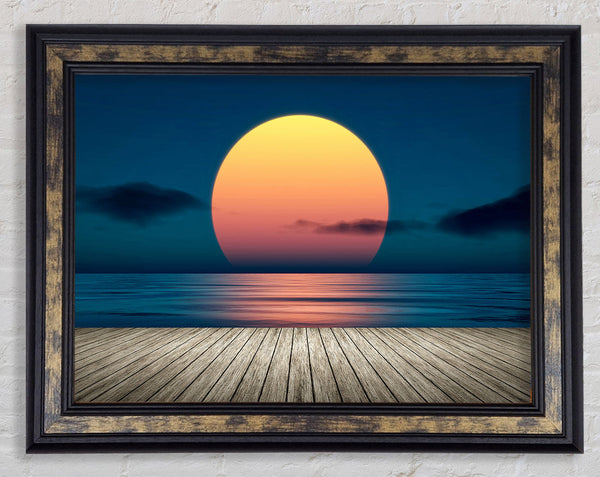 Boardwalk Sun Framed Print