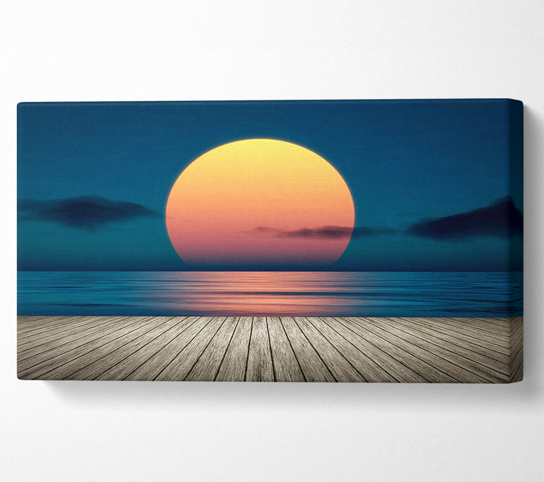  A Canvas Print of Boardwalk Sun Canvas Print