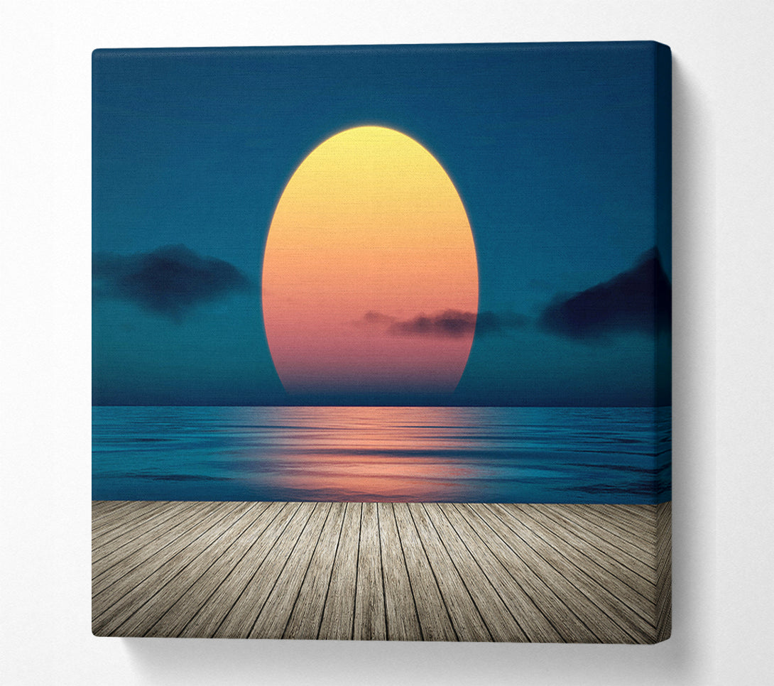  A Canvas Print of Boardwalk Sun Canvas Print
