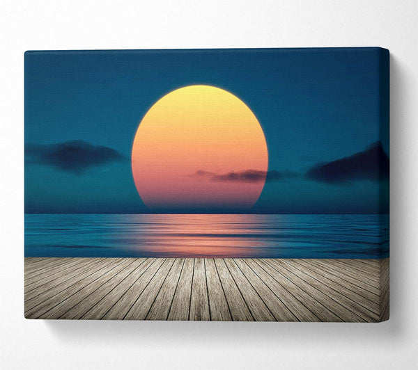 A Canvas Print of Boardwalk Sun Canvas Print
