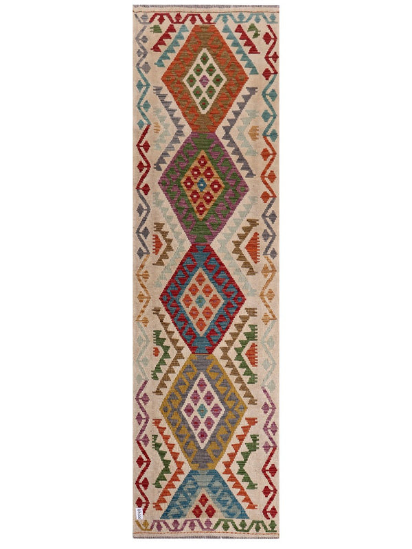 Maimana Afghanistan Kilim Runner - 297 x 83 cm