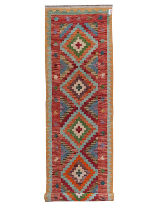 Maimana Afghanistan Kilim Runner - 405 x 84 cm