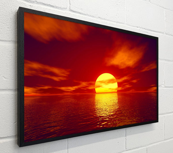 Golden Sun In The Red Sky