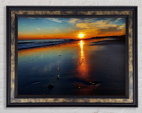Sparkling Orange Glow Framed Print