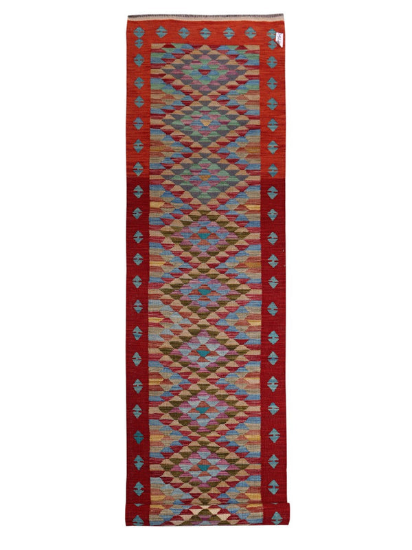 Maimana Afghanistan Kilim Runner - 395 x 83 cm