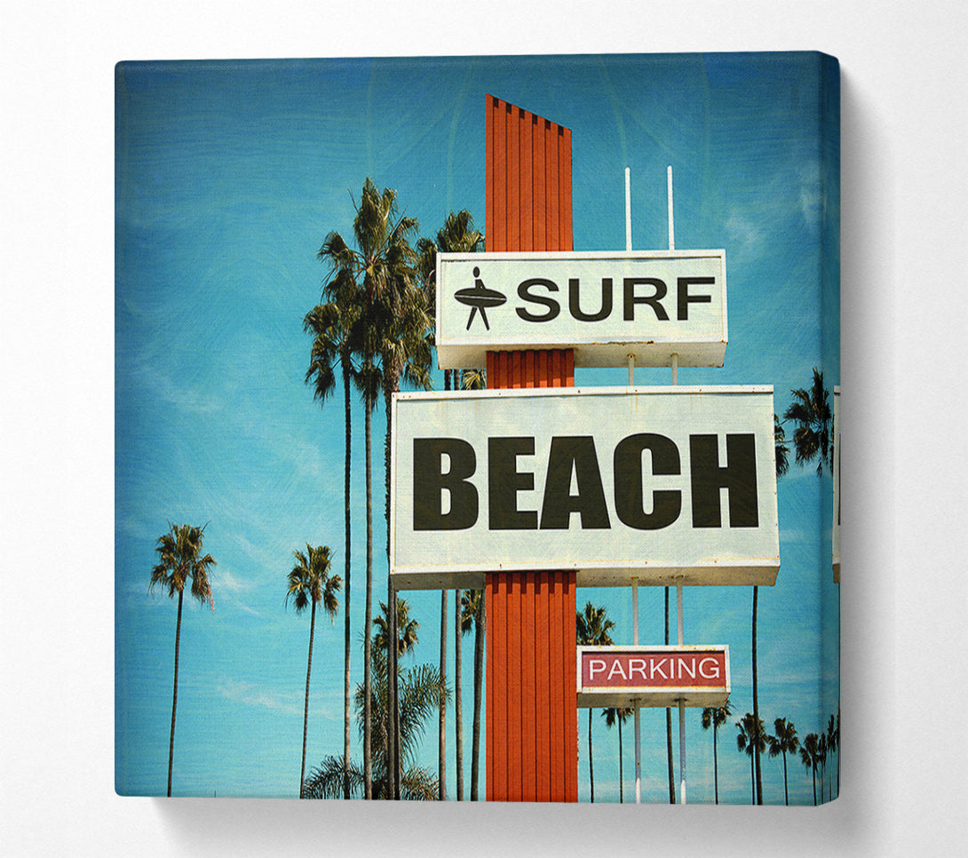  A Canvas Print of Retro Surf Canvas Art