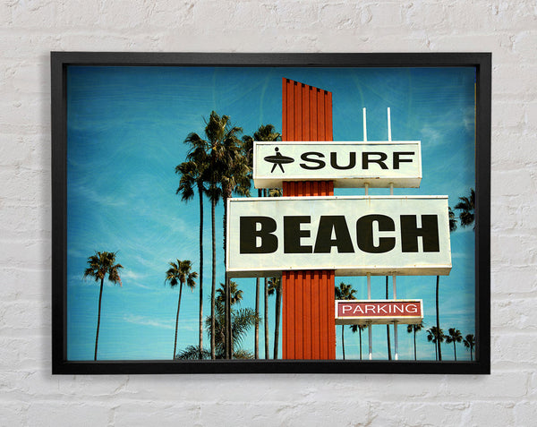 Retro Surf Framed Print