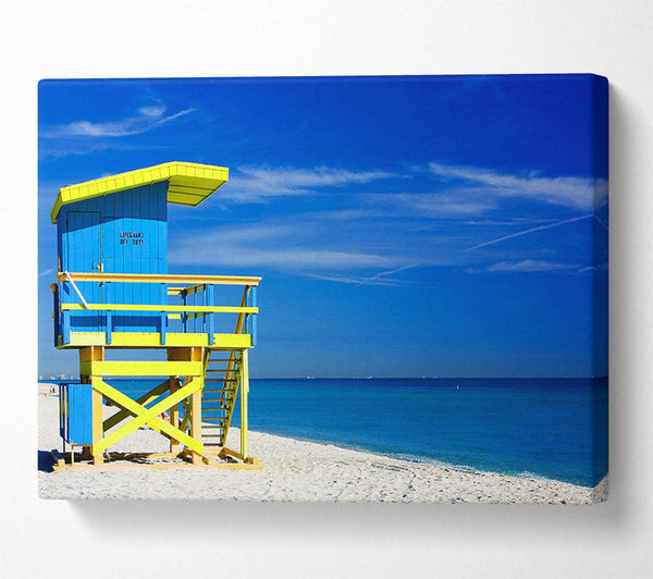  A Canvas Print of Life Guard Hut Canvas Art